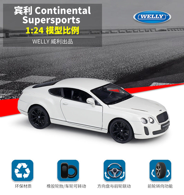 WELLY 1/24 Bentley Continental Supersports Modern Car Model