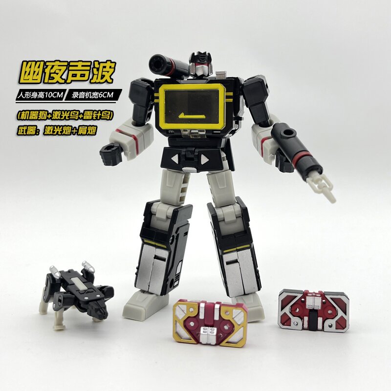 Transformer PocketToys PT-04 Soundwave Transforming Robot Toy with 3 Cassette Minions DX9 Mini Scale Figure
