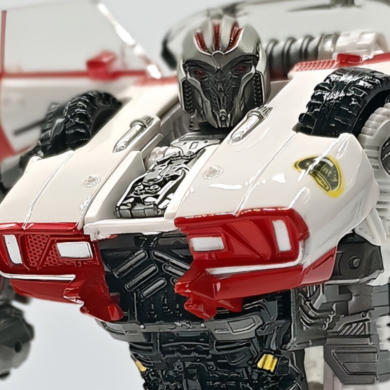Transformer White Warrior TW1033B White Bouncing Ball Car Deformation Robot Toy Model