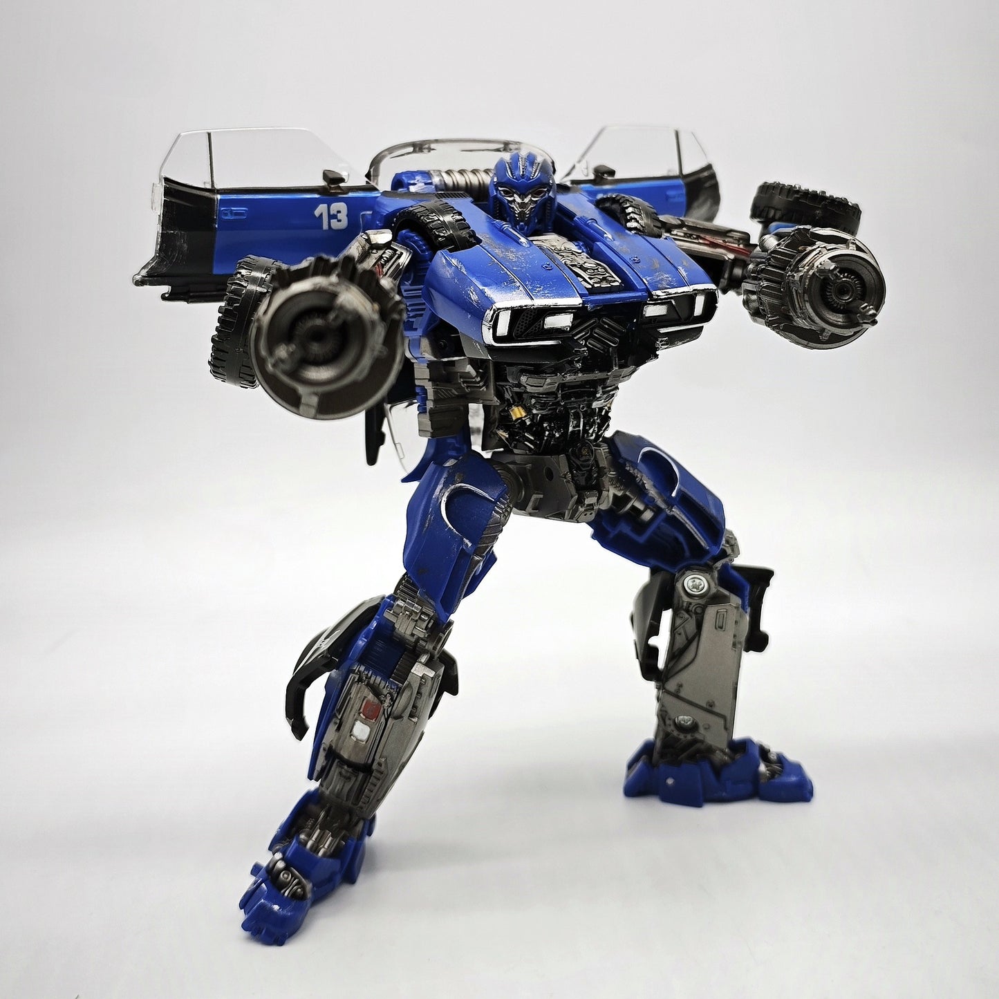 Transformer TW1033 Original Big Blue Warrior Bouncing Ball Car Deformation Robot Toy Model