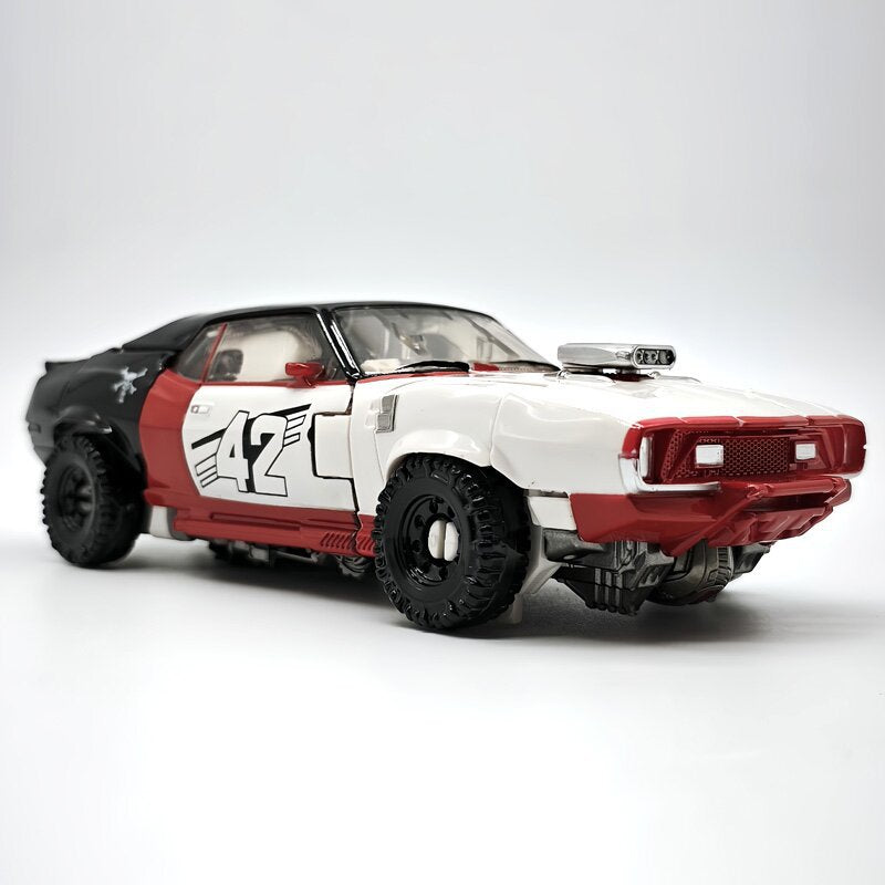 Transformer White Warrior TW1033B White Bouncing Ball Car Deformation Robot Toy Model