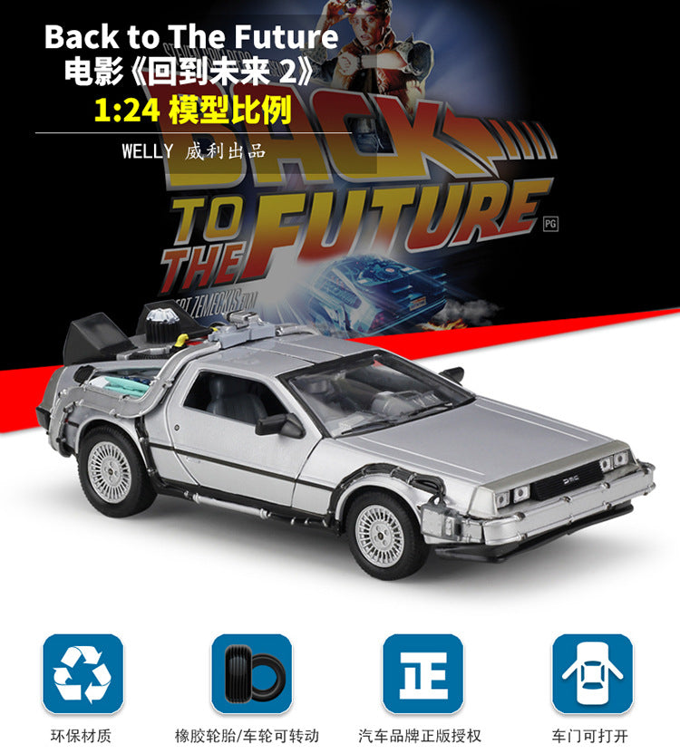 WELLY 1/24 DeLorean Back To The Future Classic Car Model