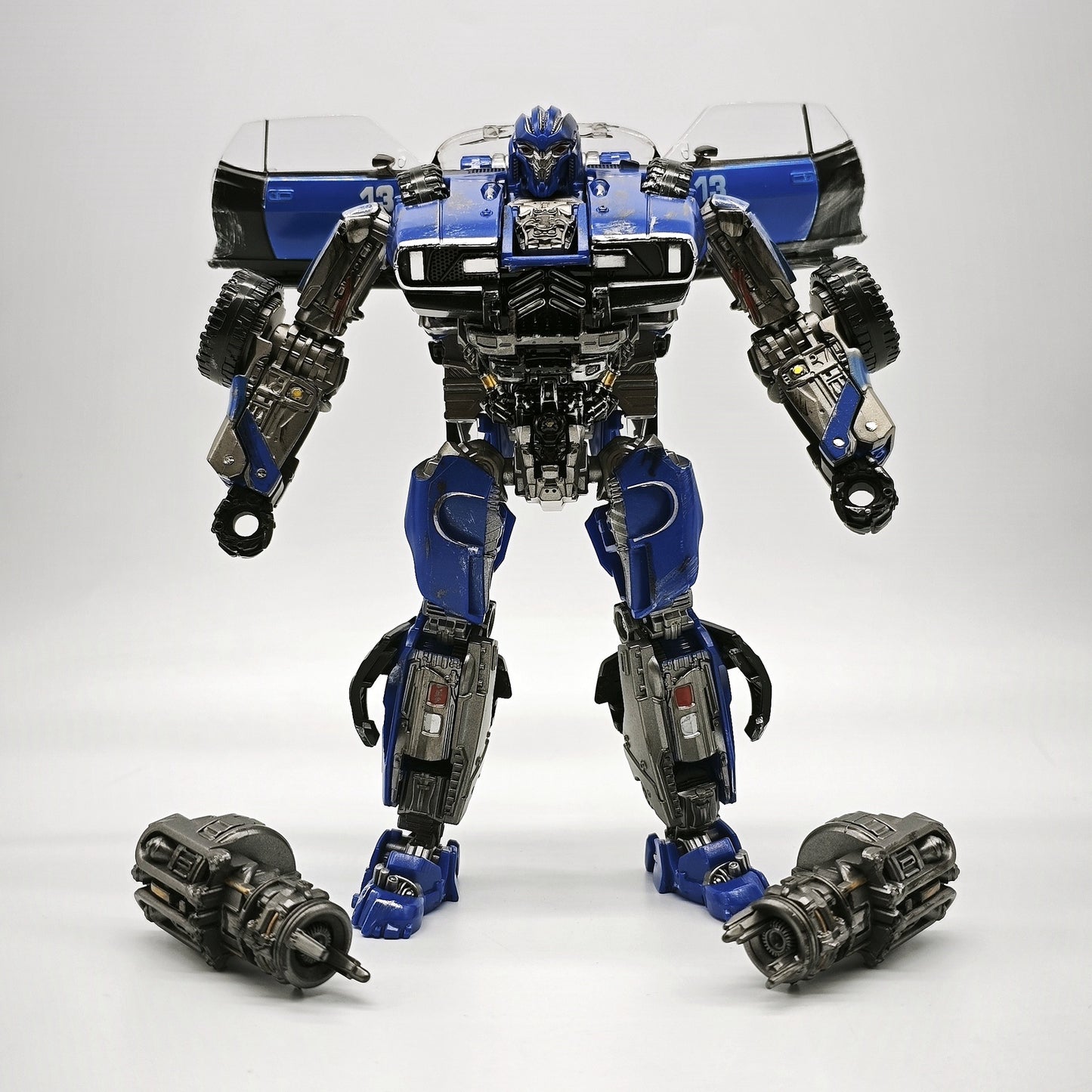 Transformer TW1033 Original Big Blue Warrior Bouncing Ball Car Deformation Robot Toy Model