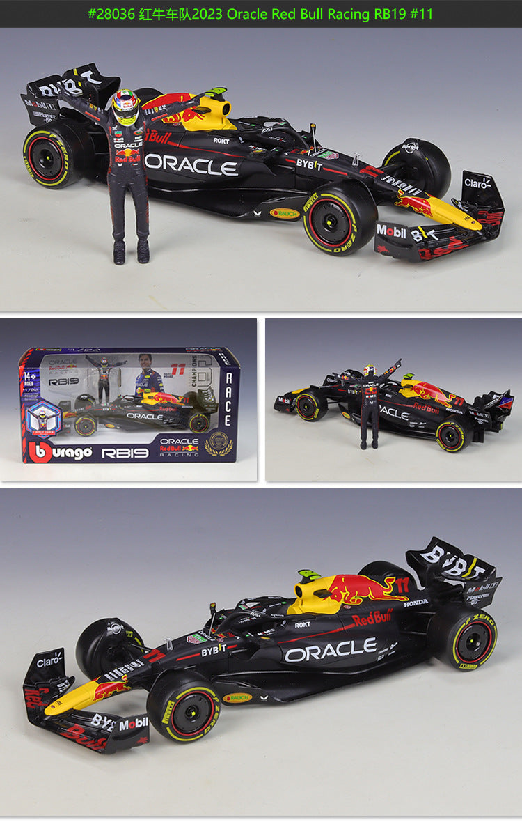 Bburago 1/24 F1 Oracle Red Bull RB19 Mercedes AMG W14 With Driver Figure Formula Racing Modern Car Model
