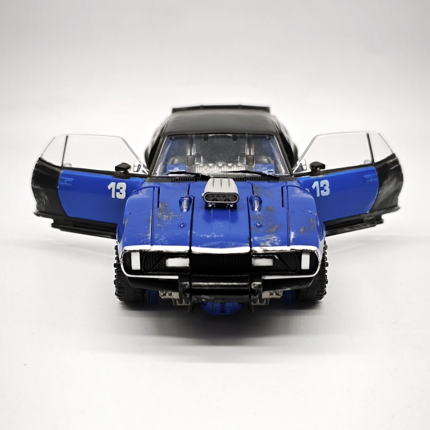 Transformer TW1033 Original Big Blue Warrior Bouncing Ball Car Deformation Robot Toy Model