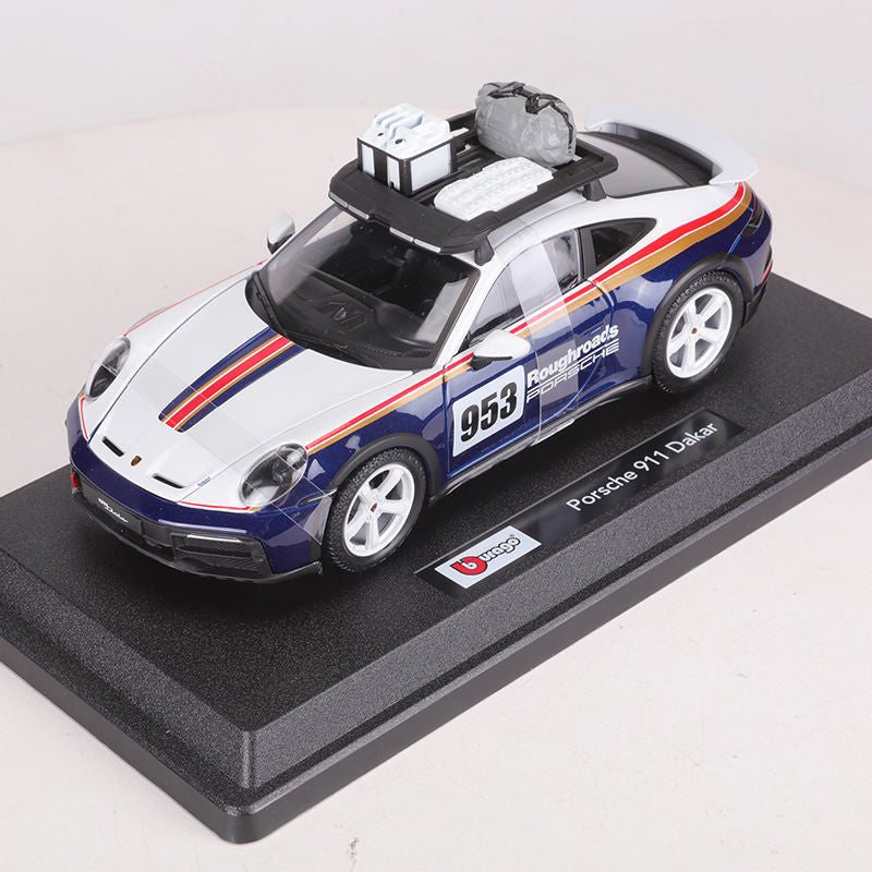 Bburago 1/24 Porsche 963 911 RSR Dakar 918 Modern Car Model