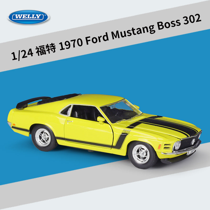 WELLY 1/24 Ford Mustang Boss 302 1970 Classic Car Model – OMEGA
