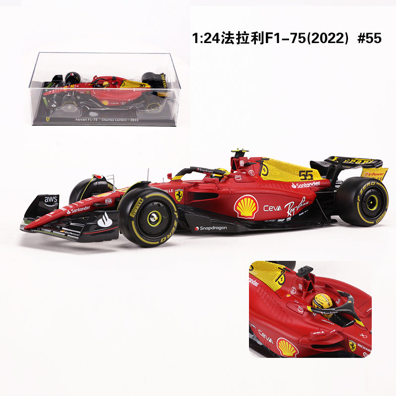 Bburago 1/24 Ferrari Formula Racing Car Acrylic Display Case Modern Car Model
