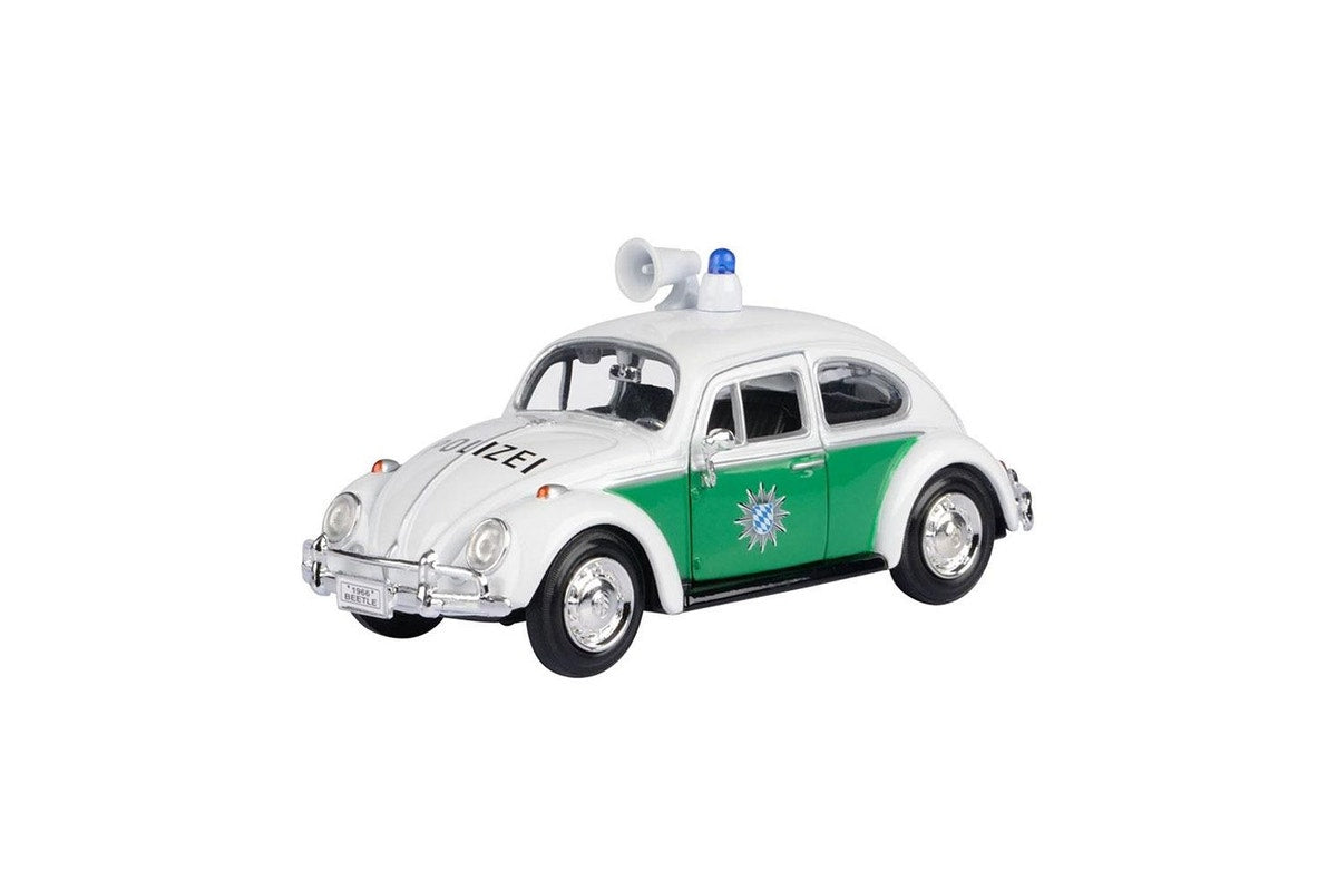 1:24 1966 VW Beetle German Police Car White and Green