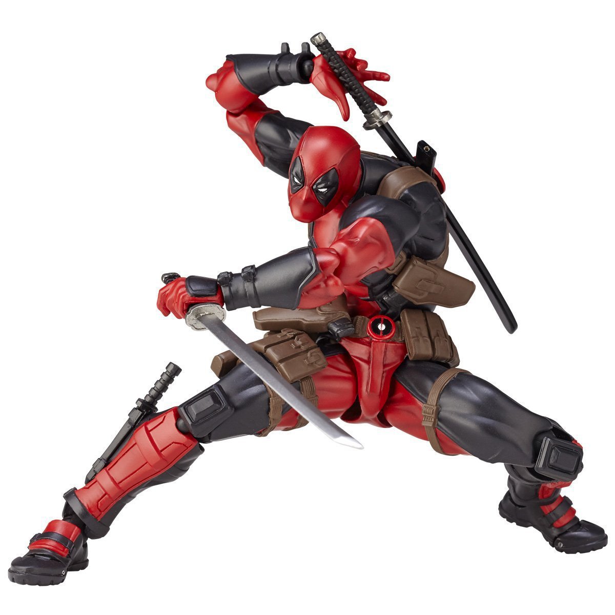 Revoltech Yamaguchi Deadpool Premium Articulated Action Figure with Swappable Faces & Accessories