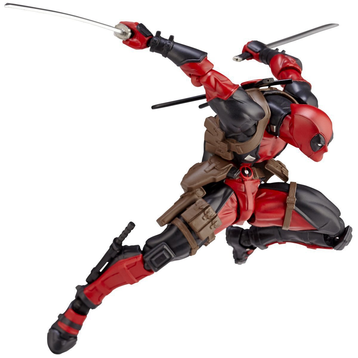 Revoltech Yamaguchi Deadpool Premium Articulated Action Figure with Swappable Faces & Accessories