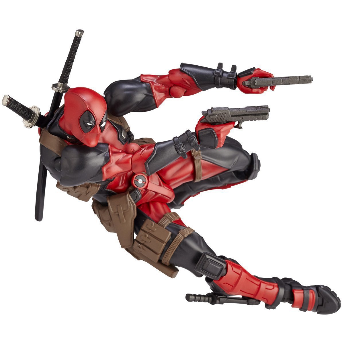 Revoltech Yamaguchi Deadpool Premium Articulated Action Figure with Swappable Faces & Accessories