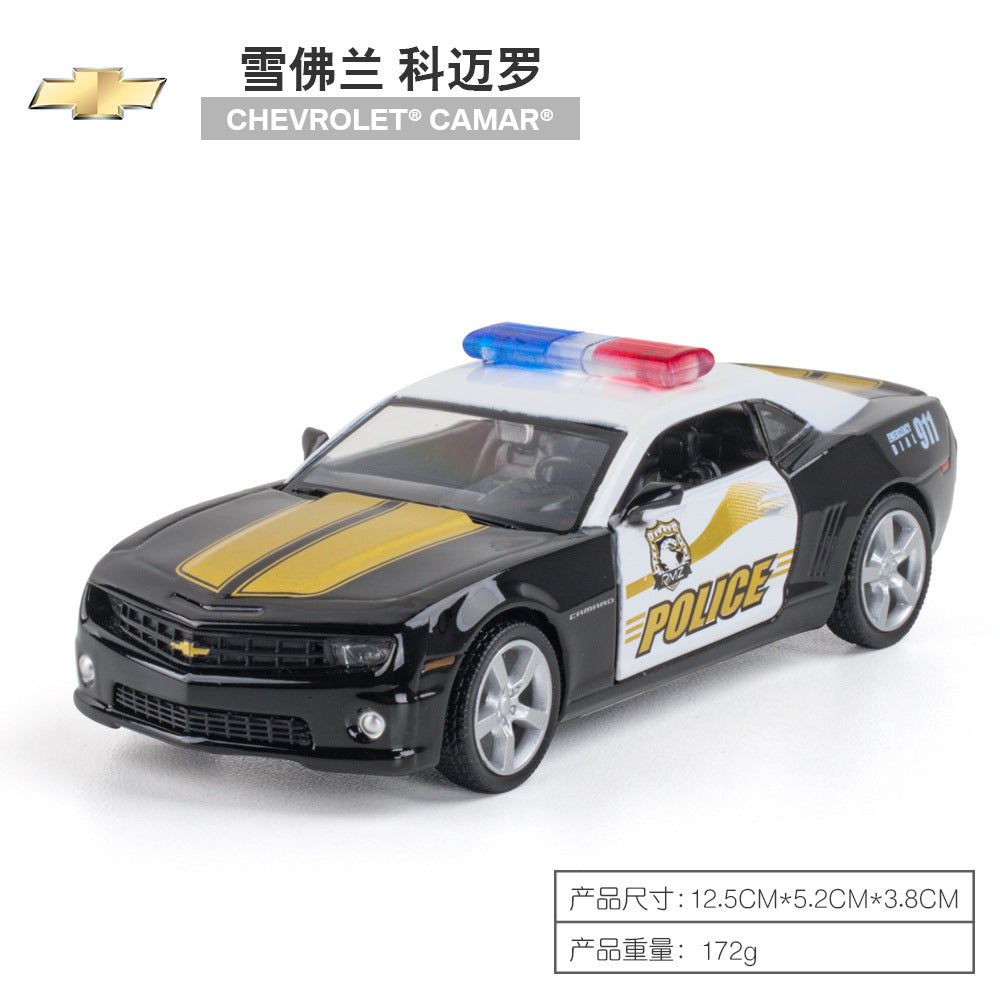 MAKEDA 1/36 Chevrolet Camaro Police Car Modern Car Model