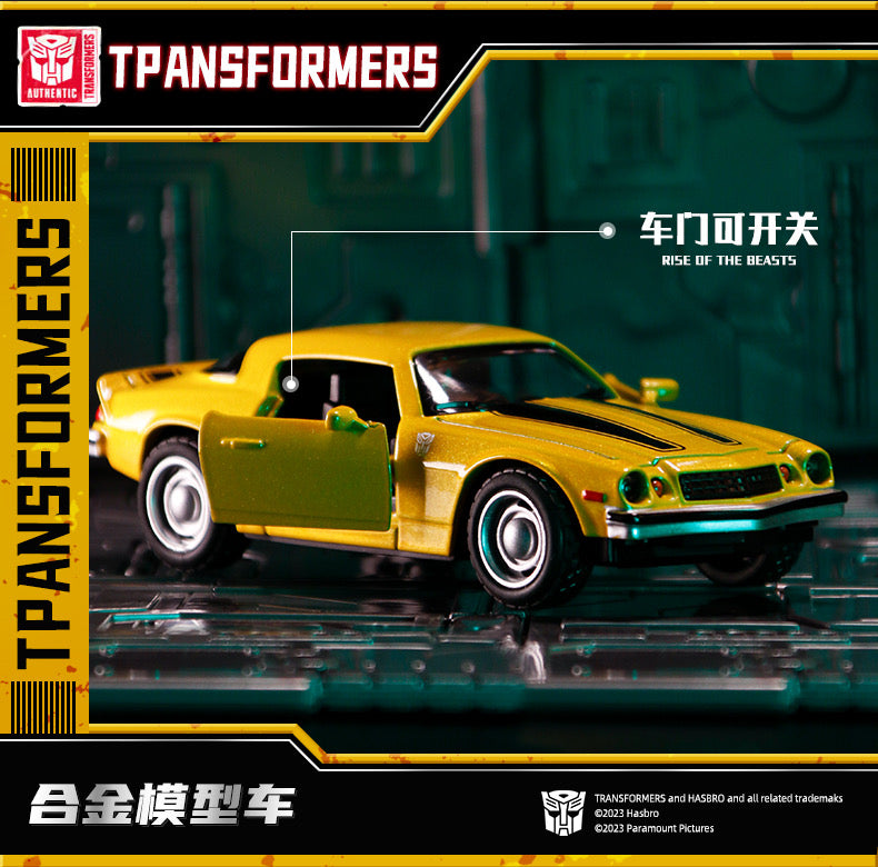 1/43 Transformers 7 Rise of the Beasts Optimus Prime BumbelBee Transformer Car model