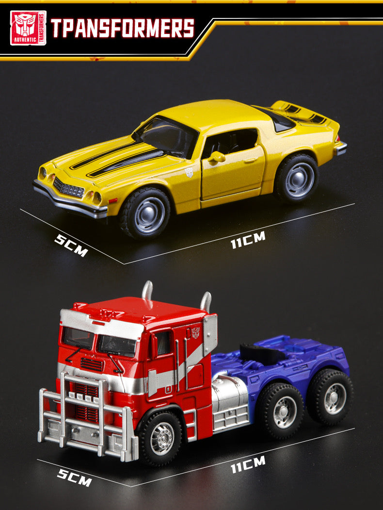1/43 Transformers 7 Rise of the Beasts Optimus Prime BumbelBee Transformer Car model