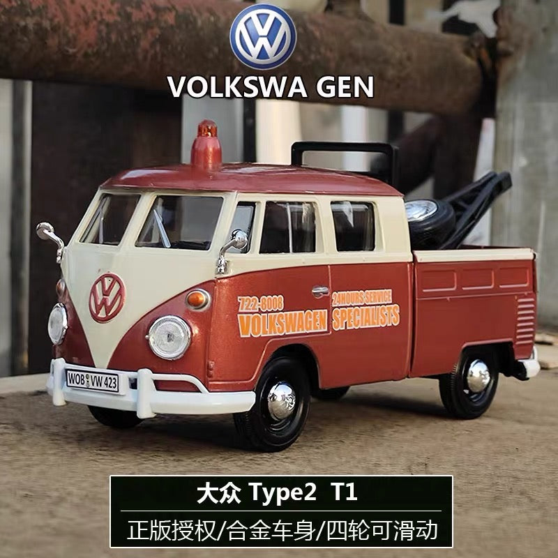 Motormax-1-24-Volkswagen-VW-T1-Tow-Truck-Diecast-Model