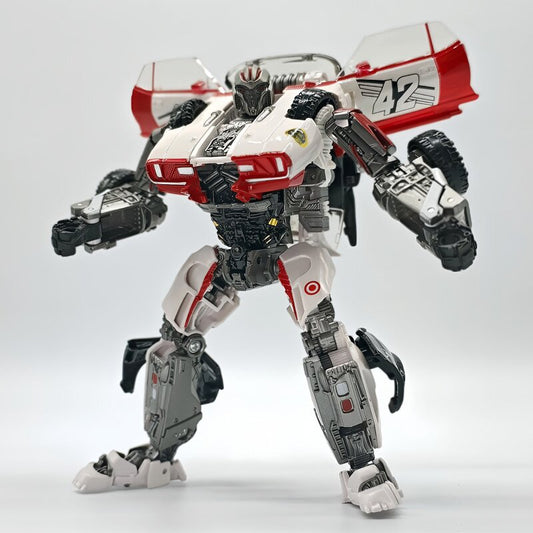 Transformer White Warrior TW1033B White Bouncing Ball Car Deformation Robot Toy Model