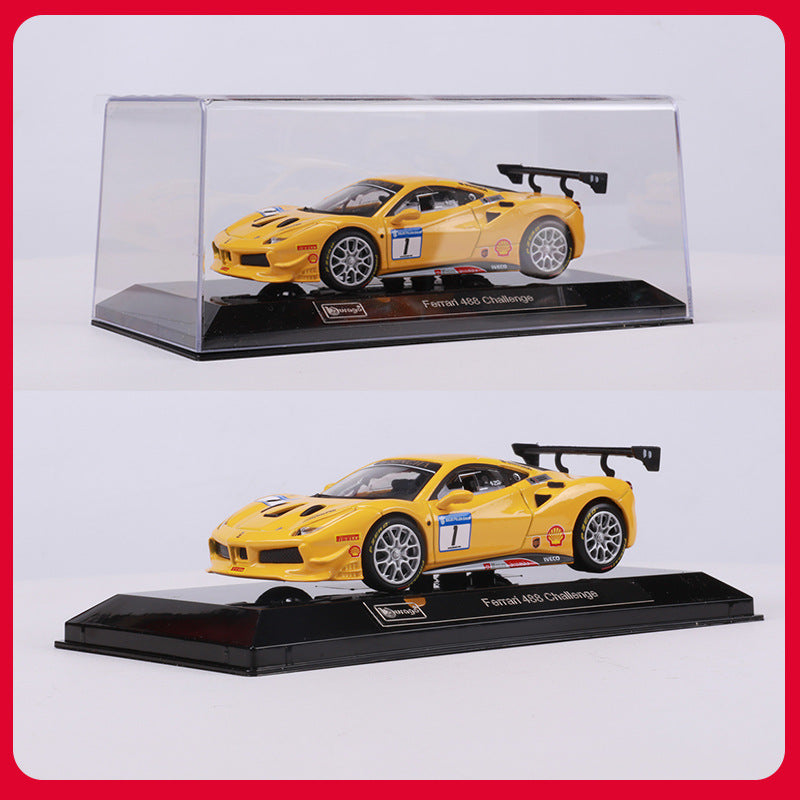Bburago 1/43 Ferrari Racing Car with acrylic display case Modern Car Model