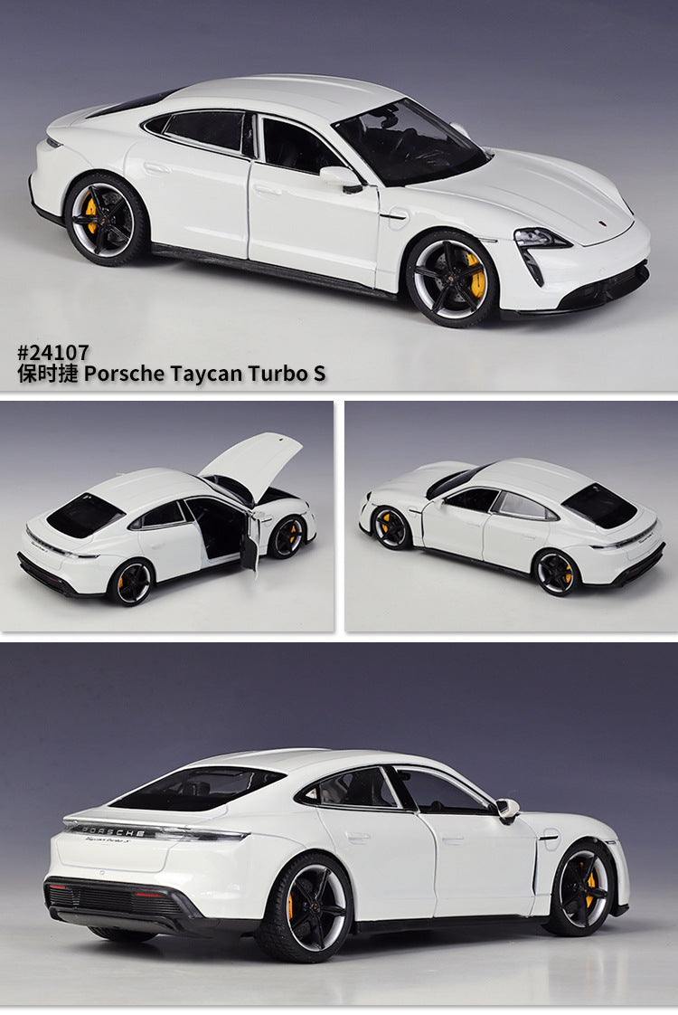 WELLY 1/24 Porsche Taycan Turbo S Modern Car Model
