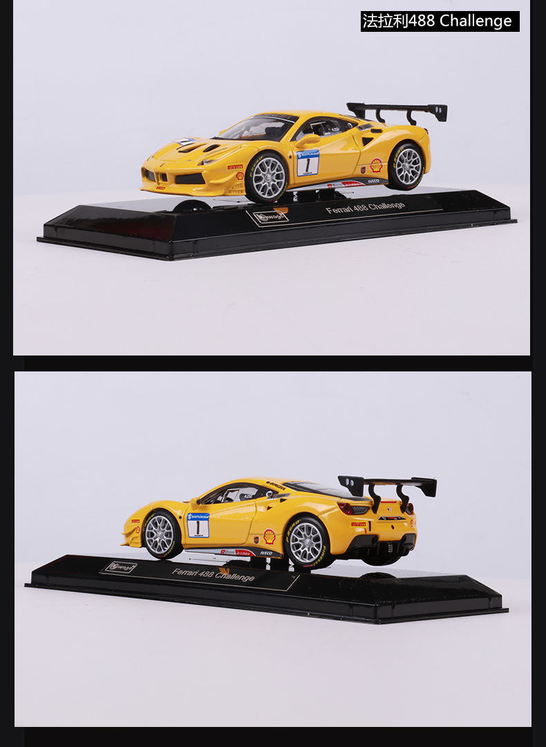 Bburago 1/43 Ferrari Racing Car with acrylic display case Modern Car Model